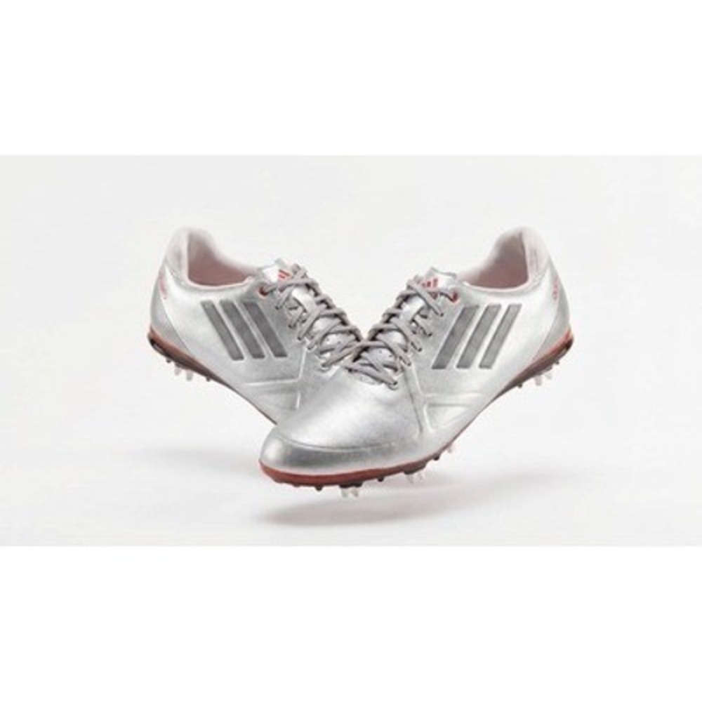 Adidas Adizero women Golf Shoes Size 9.5 Silver Spiked Lightweight Performance